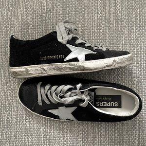 Black Glitter Golden Goose